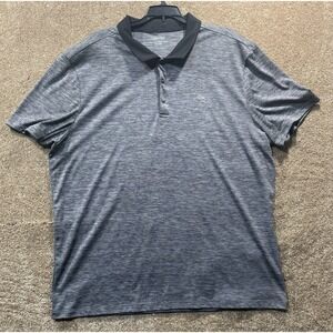 CALVIN KLEIN PERFORMANCE Polo Shirt Men's size XXL Gray Short Sleeve Soft Fabric